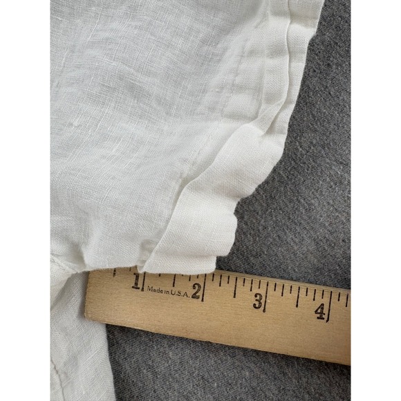 Christian Siriano New York Button Down Shirt Mens L Linen White Tunic Beach - Picture 6 of 10